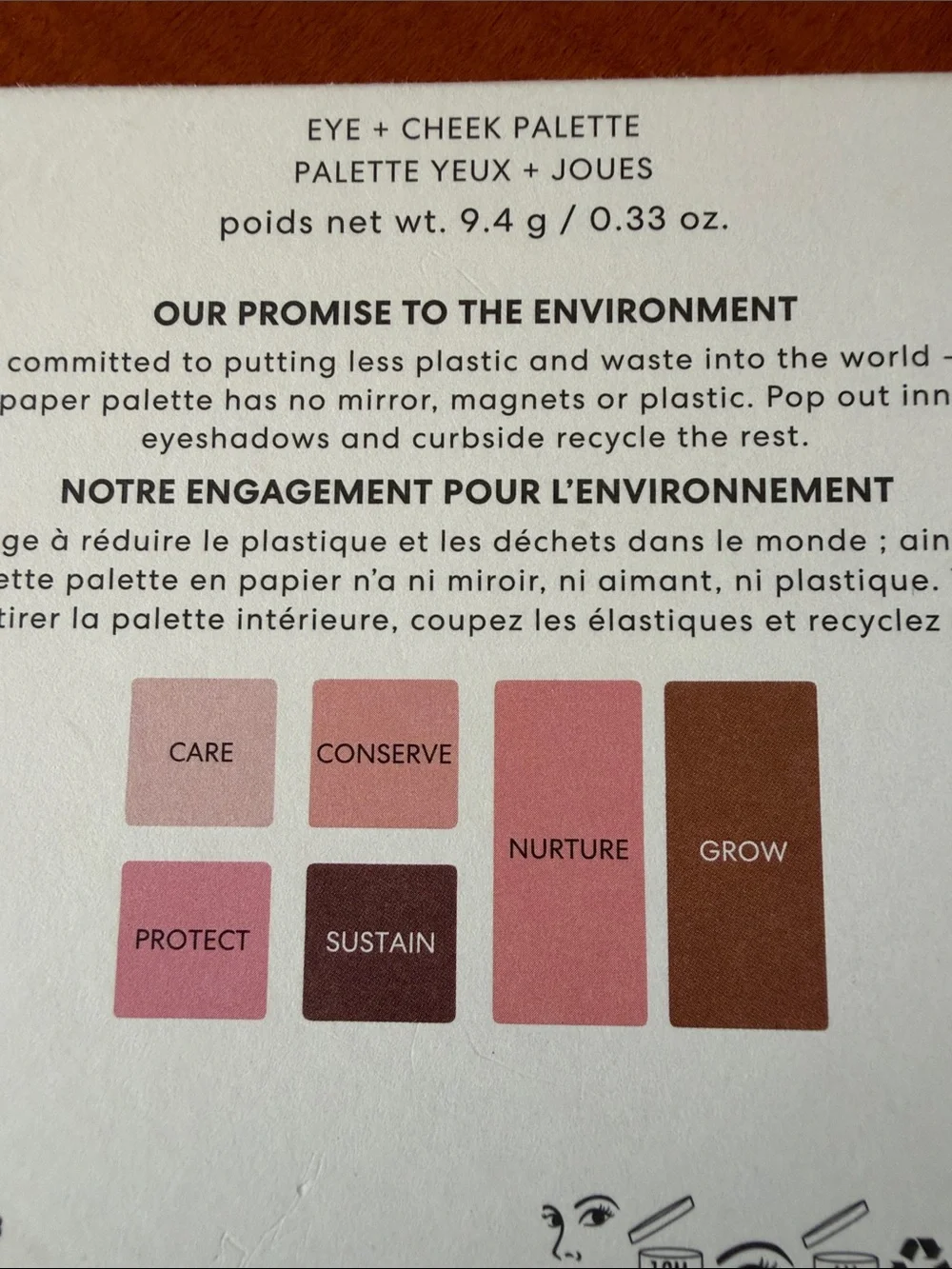bareMinerals  eye/cheek palette    in Pink and Green